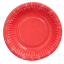 Pappschalen rund Ø 19 cm · 3 cm rot